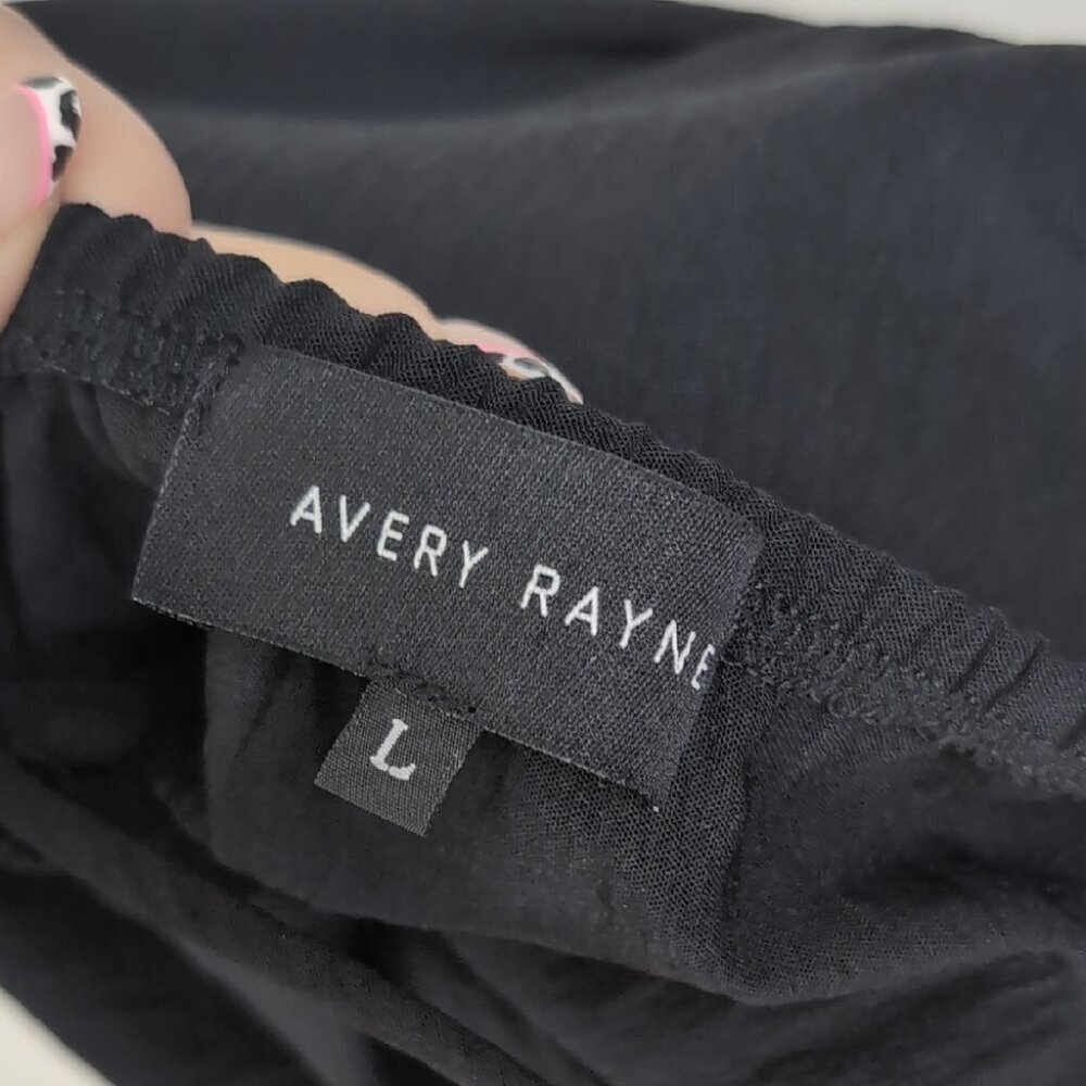 Avery Rayne Black Sleeveless V-Neck Knee-Length Dress large - Picture 6 of 9